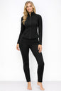 Athletic Workout Lounge Zip Up Jacket And Pant Set
