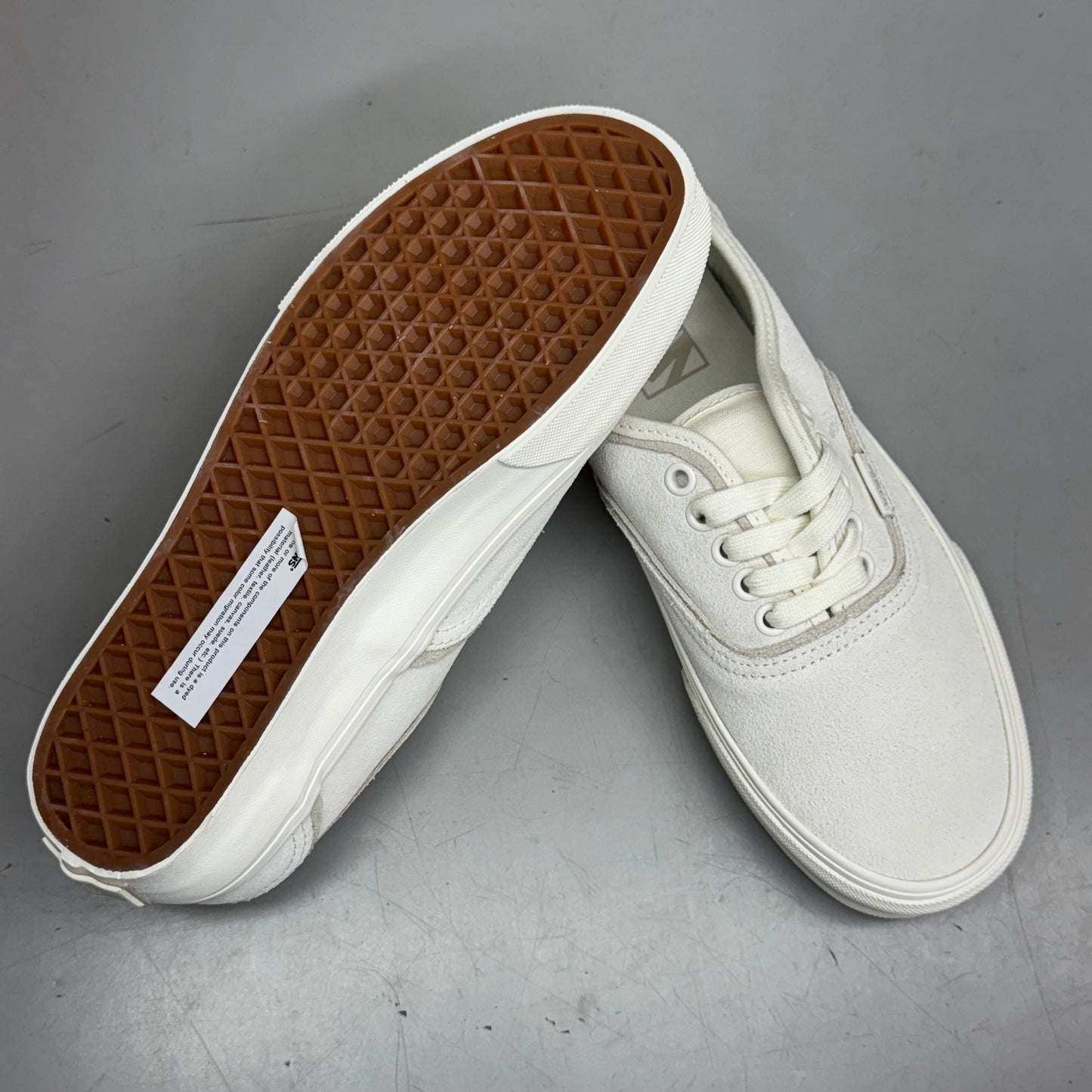 VANS Authentic Sliver Sneakers Shoes Mens's Sz 12 White/White VN000D6DWWW