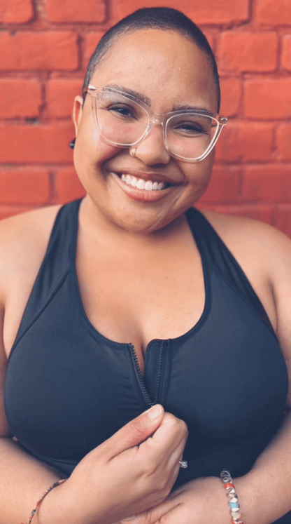 Hero Front‑Closure Sports Bra - Black