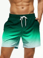 Men's Gradient Color Block Swim Trunks
