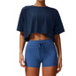 New Sport T-Shirt: Loose Cotton Crop Top for Dance & Gym