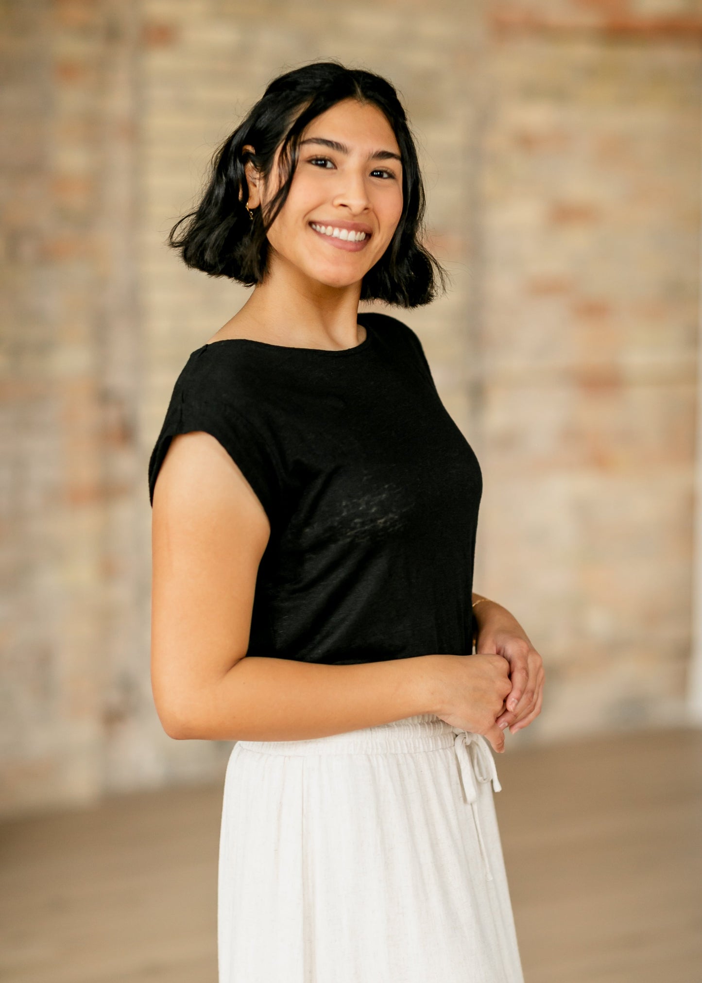 Essential Slub Cotton Cap Sleeve Top