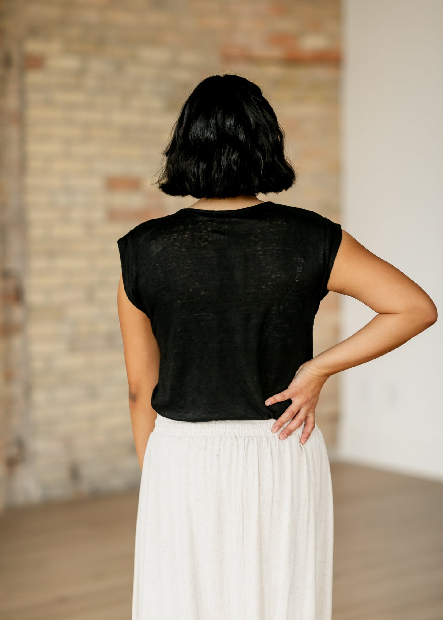 Essential Slub Cotton Cap Sleeve Top