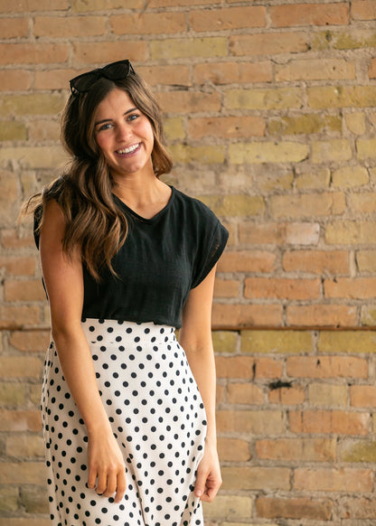 Essential Slub Cotton Cap Sleeve Top