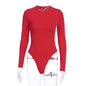 Slim bodysuit long-sleeved tube top sexy T-shirt women